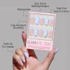 Glamnetic Press On Nails – Winter Glaze | Glossy, Short Almond French Tip Nails with Snowflake Accents, Salon Quality | 15 Sizes – 30 Nail Kit with Glue(Snow Bunny)