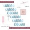 Glamnetic Press On Nails – Winter Glaze | Glossy, Short Almond French Tip Nails with Snowflake Accents, Salon Quality | 15 Sizes – 30 Nail Kit with Glue(Subzero)