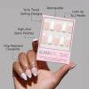 Glamnetic Press On Nails – Winter Glaze | Glossy, Short Almond French Tip Nails with Snowflake Accents, Salon Quality | 15 Sizes – 30 Nail Kit with Glue(Sweater Weather)