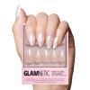 Glamnetic Press On Nails – Winter Glaze | Glossy, Short Almond French Tip Nails with Snowflake Accents, Salon Quality | 15 Sizes – 30 Nail Kit with Glue(Winter Glaze)