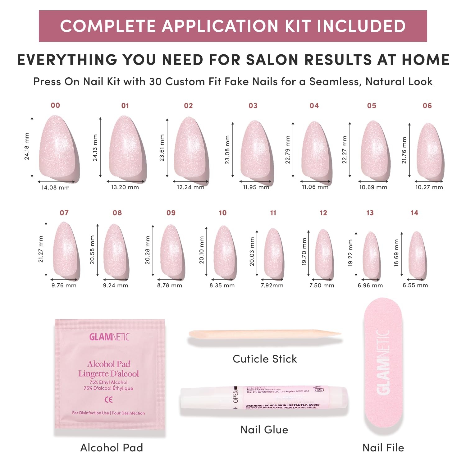 image:imageGlamnetic Press On Nails Medium Coffin Fake Nails Glazed Red Press On Nails Salon Quality Kit with Glue Runway Red 30 Nail Set in 15 Sizes3G Promise Kept