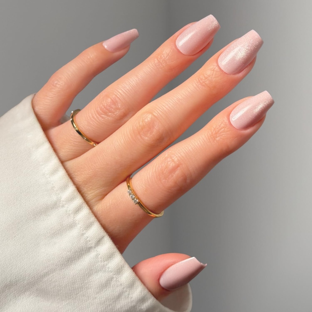 image:imageGlamnetic Press On Nails Medium Coffin Fake Nails Glazed Red Press On Nails Salon Quality Kit with Glue Runway Red 30 Nail Set in 15 Sizes3F Pink Secret