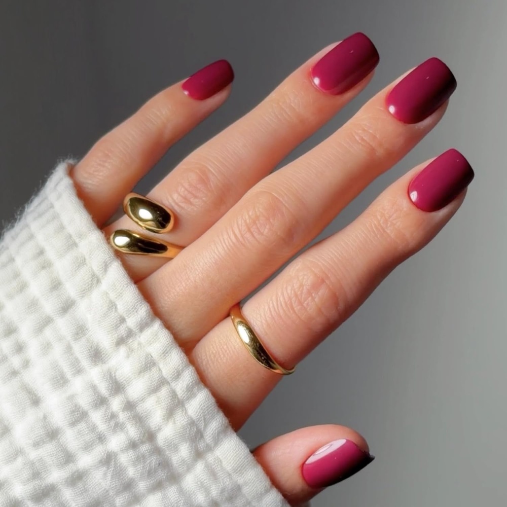 image:imageGlamnetic Press On Nails Medium Coffin Fake Nails Glazed Red Press On Nails Salon Quality Kit with Glue Runway Red 30 Nail Set in 15 Sizes5C Berry Crush