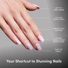 Glamnetic Press On Nails – Medium Coffin Fake Nails | Glazed Red Press On Nails, Salon Quality Kit with Glue | Runway Red – 30 Nail Set in 15 Sizes(1B – Pink Permission)