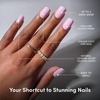 Glamnetic Press On Nails – Medium Coffin Fake Nails | Glazed Red Press On Nails, Salon Quality Kit with Glue | Runway Red – 30 Nail Set in 15 Sizes(1C – Pink Control)