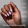 Glamnetic Press On Nails – Medium Coffin Fake Nails | Glazed Red Press On Nails, Salon Quality Kit with Glue | Runway Red – 30 Nail Set in 15 Sizes(2B – Oyster Glow)