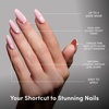 Glamnetic Press On Nails – Medium Coffin Fake Nails | Glazed Red Press On Nails, Salon Quality Kit with Glue | Runway Red – 30 Nail Set in 15 Sizes(3A – Pink Darling)