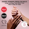 Glamnetic Press On Nails – Medium Coffin Fake Nails | Glazed Red Press On Nails, Salon Quality Kit with Glue | Runway Red – 30 Nail Set in 15 Sizes(3B – Pink Whisper)