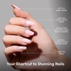 Glamnetic Press On Nails – Medium Coffin Fake Nails | Glazed Red Press On Nails, Salon Quality Kit with Glue | Runway Red – 30 Nail Set in 15 Sizes(3B – Pink Whisper)