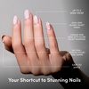 Glamnetic Press On Nails – Medium Coffin Fake Nails | Glazed Red Press On Nails, Salon Quality Kit with Glue | Runway Red – 30 Nail Set in 15 Sizes(3C – Sweet Talk)