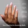 Glamnetic Press On Nails – Medium Coffin Fake Nails | Glazed Red Press On Nails, Salon Quality Kit with Glue | Runway Red – 30 Nail Set in 15 Sizes(3D – Forever Pink)