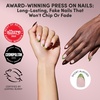 Glamnetic Press On Nails – Summer Fresco | Short Oval Fake Nails with Striped Blue French Tips & Lemon Accents | Salon Quality Summer Nails | 15 Sizes – 30 Nail Kit with Glue(Antipasto)