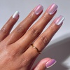 Glamnetic Press On Nails – Medium Coffin Fake Nails | Glazed Red Press On Nails, Salon Quality Kit with Glue | Runway Red – 30 Nail Set in 15 Sizes(2C – Oyster Shell)