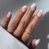 Glamnetic Press On Nails – Summer Fresco | Short Oval Fake Nails with Striped Blue French Tips & Lemon Accents | Salon Quality Summer Nails | 15 Sizes – 30 Nail Kit with Glue(French Muse)