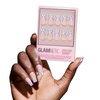Glamnetic Press On Nails – Summer Fresco | Short Oval Fake Nails with Striped Blue French Tips & Lemon Accents | Salon Quality Summer Nails | 15 Sizes – 30 Nail Kit with Glue(Tuscan Twist)