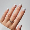 Glamnetic Press On Nails – Summer Fresco | Short Oval Fake Nails with Striped Blue French Tips & Lemon Accents | Salon Quality Summer Nails | 15 Sizes – 30 Nail Kit with Glue(Sweet Picks)