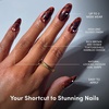 Glamnetic Press On Nails – Extra Short Fake Nails | Tortoiseshell French Tip Press On Nails, Salon Quality Kit with Glue | Unbothered – 30 Nail Set in 15 Sizes(1A – Expensive Taste)