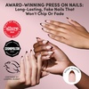 Glamnetic Press On Nails – Extra Short Fake Nails | Tortoiseshell French Tip Press On Nails, Salon Quality Kit with Glue | Unbothered – 30 Nail Set in 15 Sizes(2D – The Original)