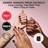 Glamnetic Press On Nails – Extra Short Fake Nails | Tortoiseshell French Tip Press On Nails, Salon Quality Kit with Glue | Unbothered – 30 Nail Set in 15 Sizes(1E – Own It All)