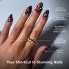 Glamnetic Press On Nails – Extra Short Fake Nails | Tortoiseshell French Tip Press On Nails, Salon Quality Kit with Glue | Unbothered – 30 Nail Set in 15 Sizes(1D – Main Reference)