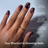 Glamnetic Press On Nails – Extra Short Fake Nails | Tortoiseshell French Tip Press On Nails, Salon Quality Kit with Glue | Unbothered – 30 Nail Set in 15 Sizes(1C – High Stakes)