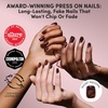 Glamnetic Press On Nails – Extra Short Fake Nails | Tortoiseshell French Tip Press On Nails, Salon Quality Kit with Glue | Unbothered – 30 Nail Set in 15 Sizes(1C – High Stakes)