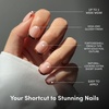 Glamnetic Press On Nails – Extra Short Fake Nails | Tortoiseshell French Tip Press On Nails, Salon Quality Kit with Glue | Unbothered – 30 Nail Set in 15 Sizes(2E – Unbothered)