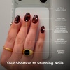 Glamnetic Press On Nails – Extra Short Fake Nails | Tortoiseshell French Tip Press On Nails, Salon Quality Kit with Glue | Unbothered – 30 Nail Set in 15 Sizes(1H – High Society)