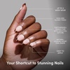 Glamnetic Press On Nails – Extra Short Fake Nails | Tortoiseshell French Tip Press On Nails, Salon Quality Kit with Glue | Unbothered – 30 Nail Set in 15 Sizes(2H – High Standards)