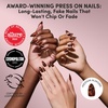 Glamnetic Press On Nails – Extra Short Fake Nails | Tortoiseshell French Tip Press On Nails, Salon Quality Kit with Glue | Unbothered – 30 Nail Set in 15 Sizes(1G – Rich Behavior)