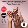 Glamnetic Press On Nails – Extra Short Fake Nails | Tortoiseshell French Tip Press On Nails, Salon Quality Kit with Glue | Unbothered – 30 Nail Set in 15 Sizes(1H – High Society)
