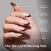 Glamnetic Press On Nails – Extra Short Fake Nails | Tortoiseshell French Tip Press On Nails, Salon Quality Kit with Glue | Unbothered – 30 Nail Set in 15 Sizes(2A – Too Much)
