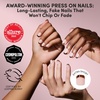 Glamnetic Press On Nails – Extra Short Fake Nails | Tortoiseshell French Tip Press On Nails, Salon Quality Kit with Glue | Unbothered – 30 Nail Set in 15 Sizes(2E – Unbothered)