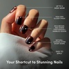 Glamnetic Press On Nails – Extra Short Fake Nails | Tortoiseshell French Tip Press On Nails, Salon Quality Kit with Glue | Unbothered – 30 Nail Set in 15 Sizes(1E – Own It All)