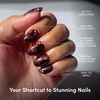 Glamnetic Press On Nails – Extra Short Fake Nails | Tortoiseshell French Tip Press On Nails, Salon Quality Kit with Glue | Unbothered – 30 Nail Set in 15 Sizes(1B – Hidden Fortune)