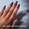 Glamnetic Press On Nails – Extra Short Fake Nails | Tortoiseshell French Tip Press On Nails, Salon Quality Kit with Glue | Unbothered – 30 Nail Set in 15 Sizes(1G – Rich Behavior)