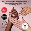 Glamnetic Press On Nails – Extra Short Fake Nails | Tortoiseshell French Tip Press On Nails, Salon Quality Kit with Glue | Unbothered – 30 Nail Set in 15 Sizes(2F – Top Tier)