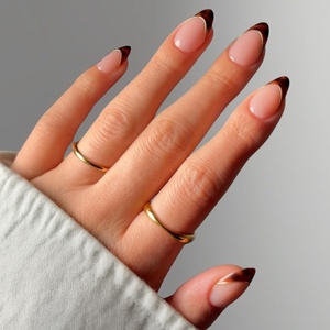 Glamnetic Press On Nails – Extra Short Fake Nails | Tortoiseshell French Tip Press On Nails, Salon Quality Kit with Glue | Unbothered – 30 Nail Set in 15 Sizes(2D – The Original)