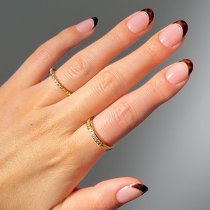 Glamnetic Press On Nails – Extra Short Fake Nails | Tortoiseshell French Tip Press On Nails, Salon Quality Kit with Glue | Unbothered – 30 Nail Set in 15 Sizes(2B – No Apologies)