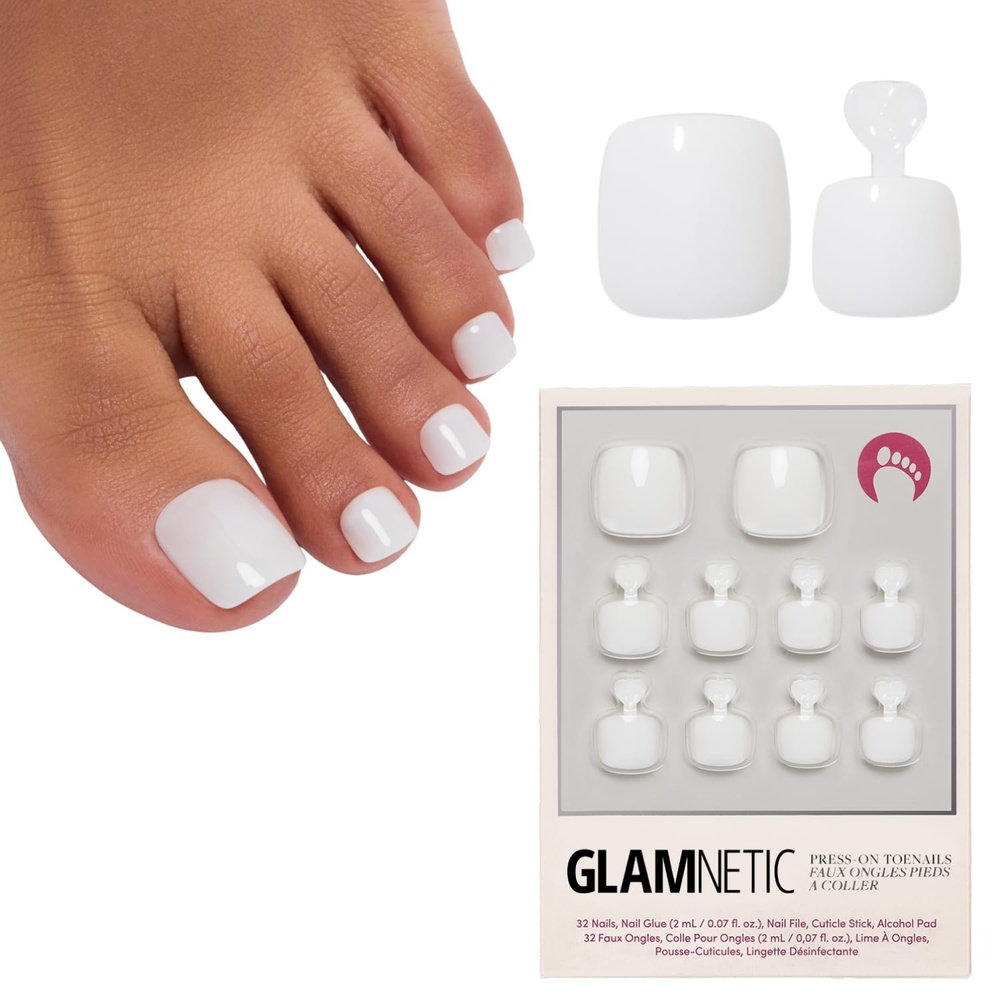 image:imageGlamnetic Press On Toenails  Natural Fake Nails  SunKissed Coral Glazed Press On Toenails Salon Quality Press On Nails Kit with Glue  Lush Coral  32 Nail Set in 16 Sizes4  White Swan