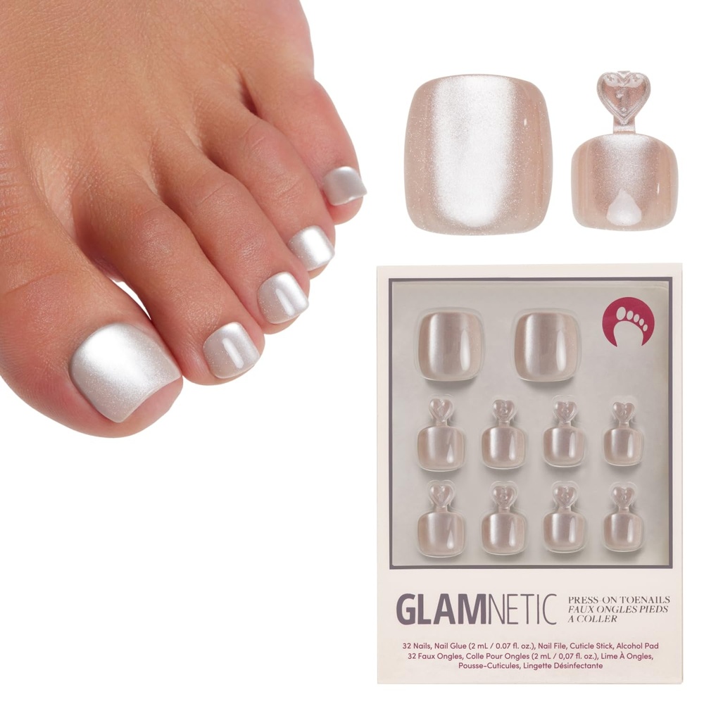 image:imageGlamnetic Press On Toenails  Natural Fake Nails  SunKissed Coral Glazed Press On Toenails Salon Quality Press On Nails Kit with Glue  Lush Coral  32 Nail Set in 16 SizesPure Intentions