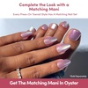 Glamnetic Press On Toenails – Natural Fake Nails | Sun-Kissed Coral Glazed Press On Toenails, Salon Quality Press On Nails Kit with Glue | Lush Coral – 32 Nail Set in 16 Sizes(1 – Oyster)