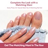 Glamnetic Press On Toenails – Natural Fake Nails | Sun-Kissed Coral Glazed Press On Toenails, Salon Quality Press On Nails Kit with Glue | Lush Coral – 32 Nail Set in 16 Sizes(The Vow)