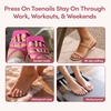 Glamnetic Press On Toenails – Natural Fake Nails | Sun-Kissed Coral Glazed Press On Toenails, Salon Quality Press On Nails Kit with Glue | Lush Coral – 32 Nail Set in 16 Sizes(2 – Hot Pink)