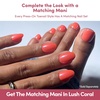 Glamnetic Press On Toenails – Natural Fake Nails | Sun-Kissed Coral Glazed Press On Toenails, Salon Quality Press On Nails Kit with Glue | Lush Coral – 32 Nail Set in 16 Sizes(Lush Coral)