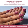 Glamnetic Press On Toenails – Natural Fake Nails | Sun-Kissed Coral Glazed Press On Toenails, Salon Quality Press On Nails Kit with Glue | Lush Coral – 32 Nail Set in 16 Sizes(3 – Berry Maroon)