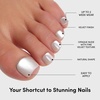 Glamnetic Press On Toenails – Natural Fake Nails | Sun-Kissed Coral Glazed Press On Toenails, Salon Quality Press On Nails Kit with Glue | Lush Coral – 32 Nail Set in 16 Sizes(Pure Intentions)