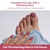 Glamnetic Press On Toenails – Natural Fake Nails | Sun-Kissed Coral Glazed Press On Toenails, Salon Quality Press On Nails Kit with Glue | Lush Coral – 32 Nail Set in 16 Sizes(5 – Fall Mauve)