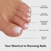 Glamnetic Press On Toenails – Natural Fake Nails | Sun-Kissed Coral Glazed Press On Toenails, Salon Quality Press On Nails Kit with Glue | Lush Coral – 32 Nail Set in 16 Sizes(Creamer)