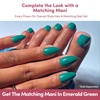 Glamnetic Press On Toenails – Natural Fake Nails | Sun-Kissed Coral Glazed Press On Toenails, Salon Quality Press On Nails Kit with Glue | Lush Coral – 32 Nail Set in 16 Sizes(6 – Emerald Green)